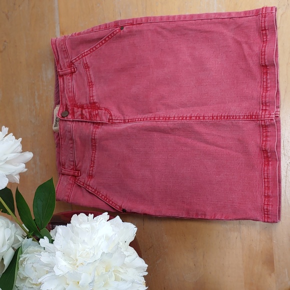 Anthropologie Holding Horses Red Pencil Skirt - Picture 1 of 9